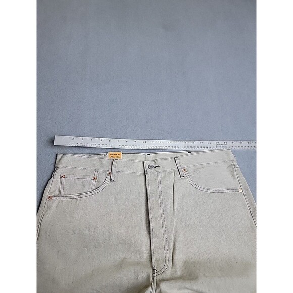 Levis Mens 501 Jeans 40x34 Straight Gray Shrink Fit Button Fly High Rise Cotton - Picture 8 of 16